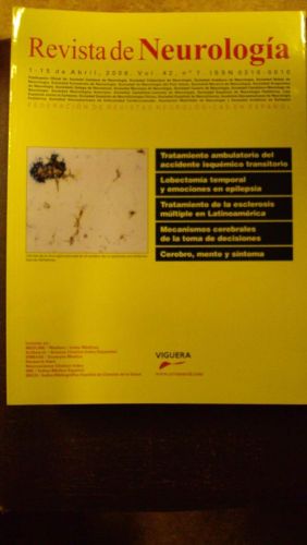 Portada del libro de REVISTA DE NEUROLOGÍA Vol. 42 Núm. 7