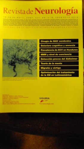 Portada del libro de REVISTA DE NEUROLOGÍA Vol. 44 Núm. 8