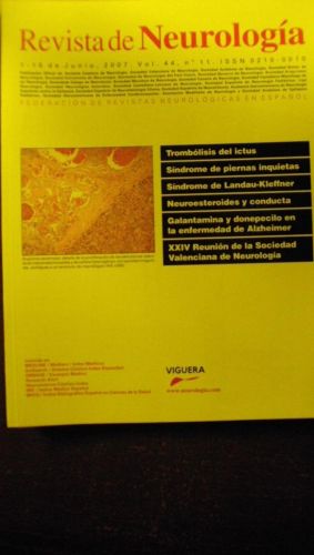 Portada del libro de REVISTA DE NEUROLOGÍA Vol. 44 Núm. 11