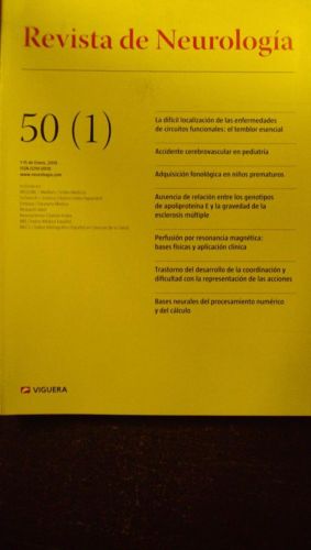 Portada del libro de REVISTA DE NEUROLOGÍA Vol. 50 Núm. 1
