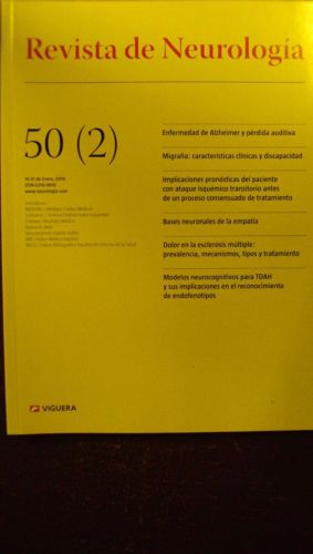 Portada del libro de REVISTA DE NEUROLOGÍA Vol. 50 Núm. 2