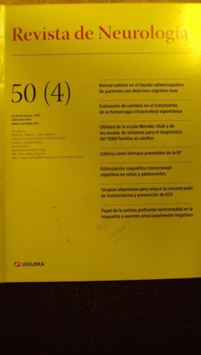 Portada del libro de REVISTA DE NEUROLOGÍA Vol. 50 Núm. 4