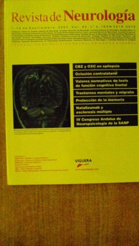 Portada del libro de REVISTA DE NEUROLOGÍA Vol. 45 Núm. 5
