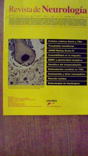 Portada del libro de REVISTA DE NEUROLOGÍA Vol. 45 Núm. 7