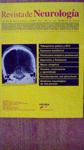Portada del libro de REVISTA DE NEUROLOGÍA Vol. 45 Núm. 10
