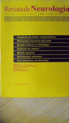 Portada del libro de REVISTA DE NEUROLOGÍA Vol. 26 Núm. 152