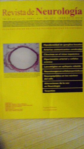 Portada del libro de REVISTA DE NEUROLOGÍA Vol. 33 Núm. 2