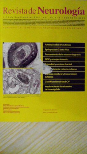 Portada del libro de REVISTA DE NEUROLOGÍA Vol. 33 Núm. 5
