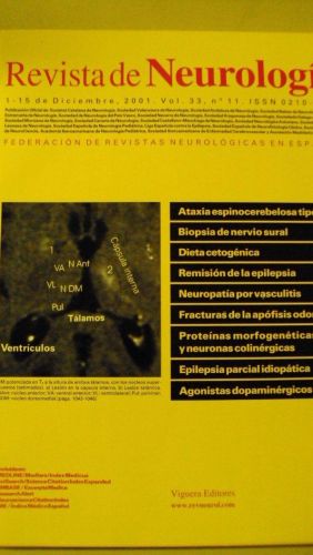 Portada del libro de REVISTA DE NEUROLOGÍA. Vol 33 nº11
