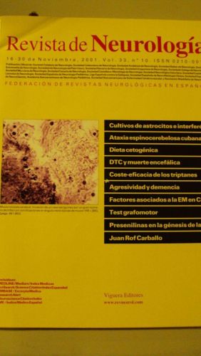 Portada del libro de REVISTA DE NEUROLOGÍA. Vol 33 nº 10