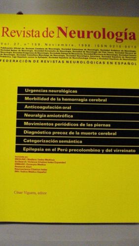 Portada del libro de REVISTA DE NEUROLOGÍA. Vol 27 nº 159