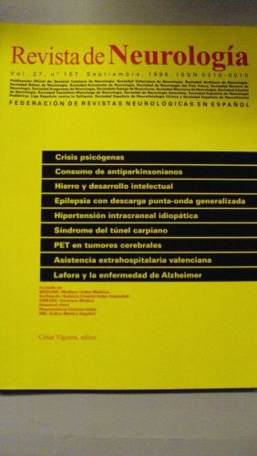 Portada del libro de REVISTA DE NEUROLOGÍA. Vol 27 nº 157