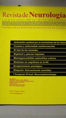 Portada del libro de REVISTA DE NEUROLOGÍA. Vol 29 nº 9