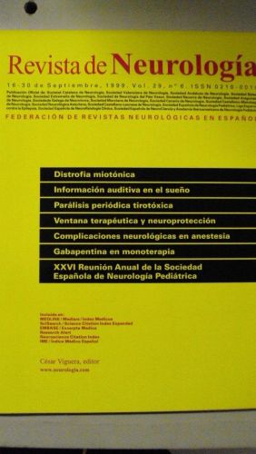 Portada del libro de REVISTA DE NEUROLOGÍA. Vol 29 nº 6