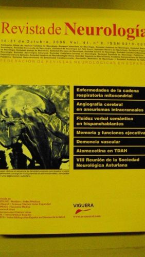 Portada del libro de REVISTA DE NEUROLOGÍA. Vol 41 nº 8