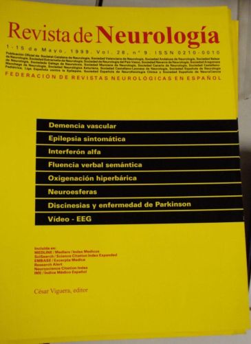 Portada del libro de REVISTA DE NEUROLOGÍA. Vol 28 nº 9