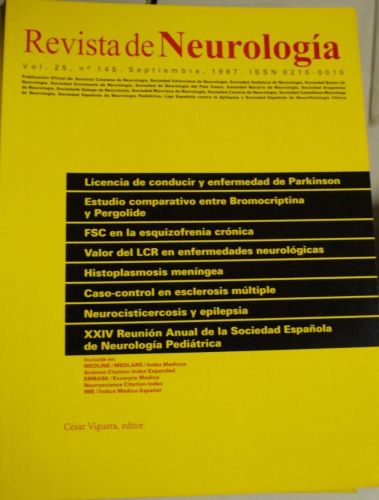 Portada del libro de REVISTA DE NEUROLOGÍA. Vol 25 nº 145