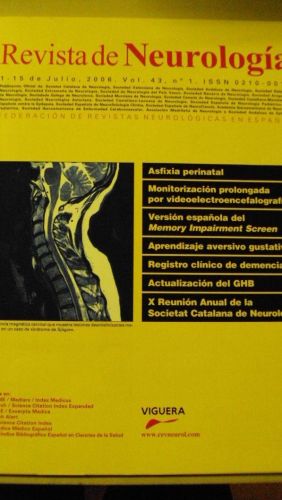 Portada del libro de REVISTA DE NEUROLOGÍA. Vol 42 nº 1
