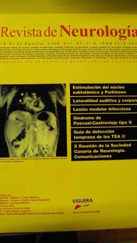 Portada del libro de REVISTA DE NEUROLOGÍA. Vol 41 nº 4