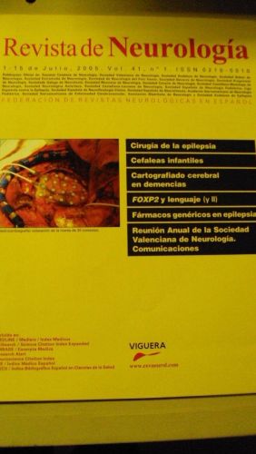 Portada del libro de REVISTA DE NEUROLOGÍA. Vol 42 nº 1