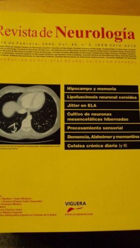Portada del libro de REVISTA DE NEUROLOGÍA. Vol 40 nº 3