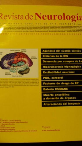 Portada del libro de REVISTA DE NEUROLOGÍA. Vol 36 nº 8