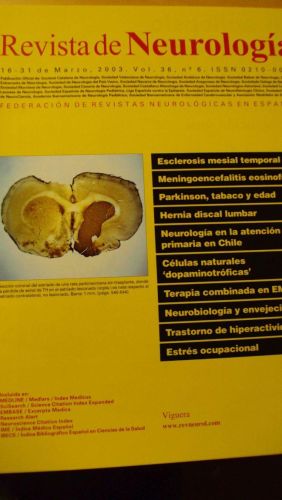 Portada del libro de REVISTA DE NEUROLOGÍA. Vol 36 nº 6