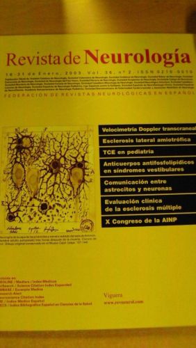 Portada del libro de REVISTA DE NEUROLOGÍA. Vol 36 nº 2