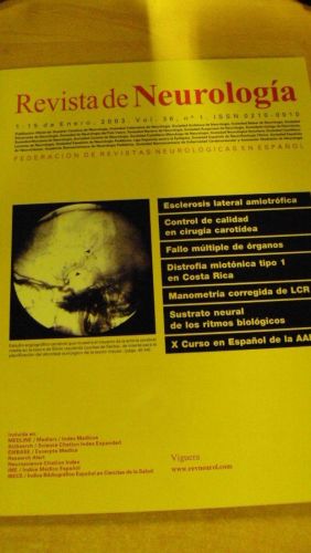 Portada del libro de REVISTA DE NEUROLOGÍA. Vol 36 nº 1
