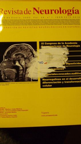 Portada del libro de REVISTA DE NEUROLOGÍA. Vol 34 nº1