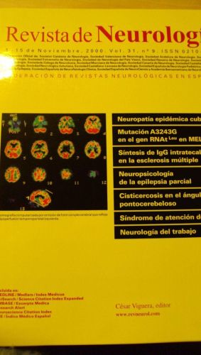 Portada del libro de REVISTA DE NEUROLOGÍA. Vol 31 nº 9