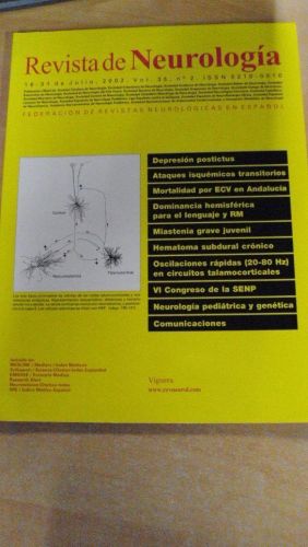 Portada del libro de REVISTA DE NEUROLOGÍA. Vol 35 nº 2