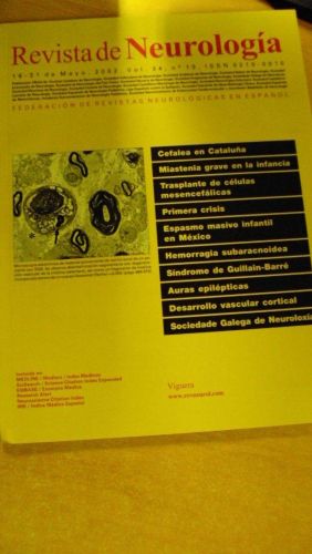 Portada del libro de REVISTA DE NEUROLOGÍA. Vol 34 nº 10