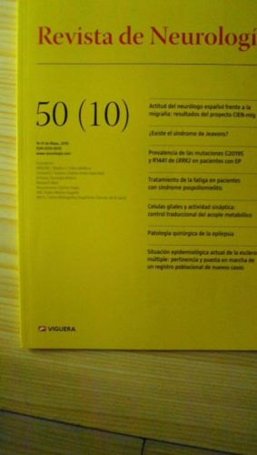 Portada del libro de REVISTA DE NEUROLOGÍA Vol. 50 Núm. 10