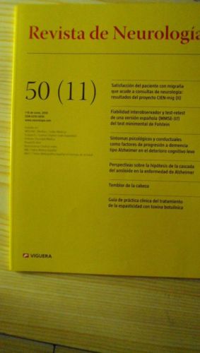 Portada del libro de REVISTA DE NEUROLOGÍA Vol. 50 Núm. 11