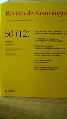 Portada del libro de REVISTA DE NEUROLOGÍA Vol. 50 Núm. 12
