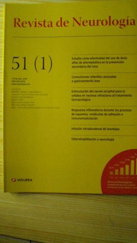 Portada del libro de REVISTA DE NEUROLOGÍA Vol. 51 Núm. 1