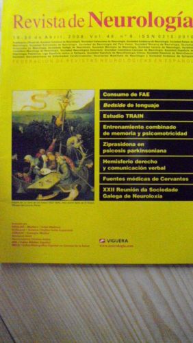 Portada del libro de REVISTA DE NEUROLOGÍA Vol. 46 Núm. 8