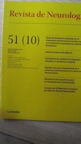 Portada del libro de REVISTA DE NEUROLOGÍA Vol. 51 Núm. 10