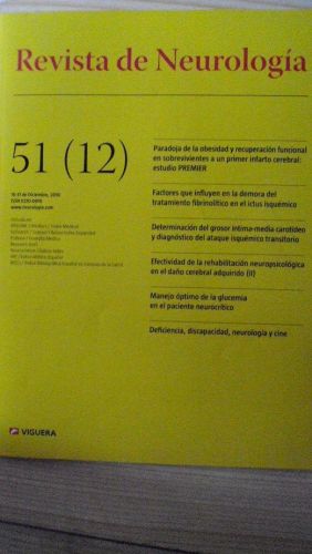 Portada del libro de REVISTA DE NEUROLOGÍA Vol. 51 Núm. 12