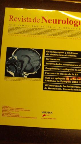 Portada del libro de REVISTA DE NEUROLOGÍA. Vol 40 nº 10