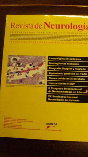 Portada del libro de REVISTA DE NEUROLOGÍA. Vol 38 nº 4