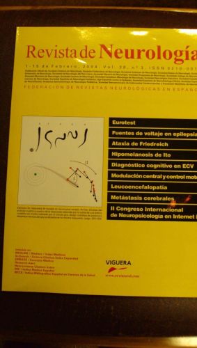 Portada del libro de REVISTA DE NEUROLOGÍA. Vol 38 nº 3
