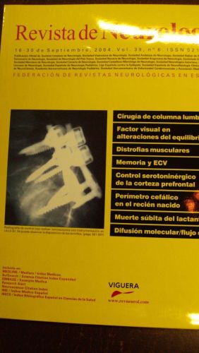 Portada del libro de REVISTA DE NEUROLOGÍA. Vol 39 nº 6