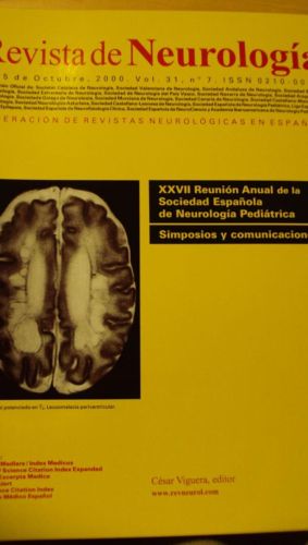 Portada del libro de REVISTA DE NEUROLOGÍA. Vol 31 nº 7