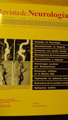 Portada del libro de REVISTA DE NEUROLOGÍA. Vol 34 nº 8