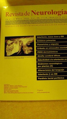 Portada del libro de REVISTA DE NEUROLOGÍA. Vol 36 nº 10