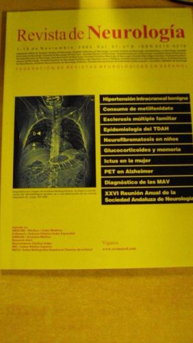 Portada del libro de REVISTA DE NEUROLOGÍA. Vol 37 nº 9