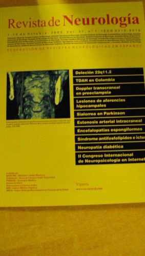 Portada del libro de REVISTA DE NEUROLOGÍA. Vol 37 nº 7