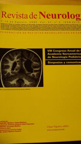 Portada del libro de REVISTA DE NEUROLOGÍA. Vol 31 nº 3